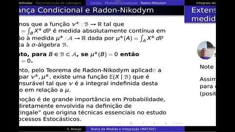 Medida e Integração: Medidas absolutamente contínuas e o Teorema de Radon-Nikodym.