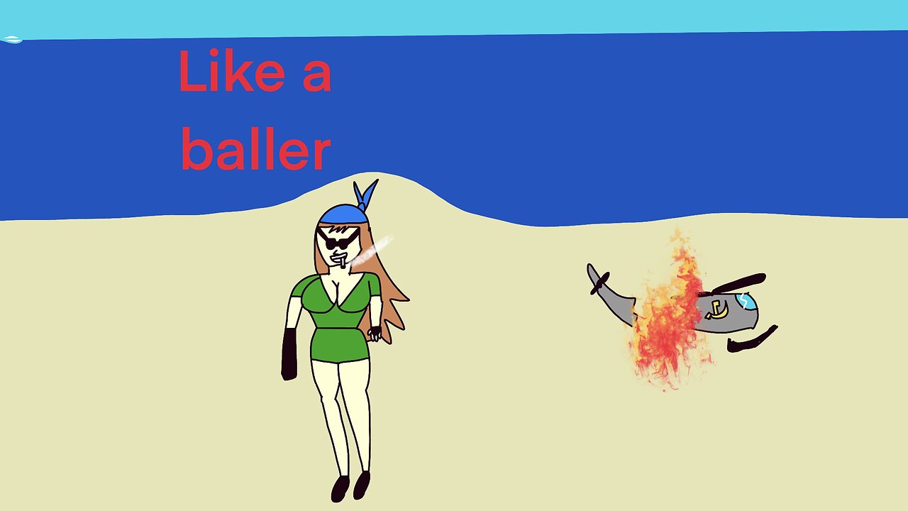 May aggressively shoots down enemy helicopter