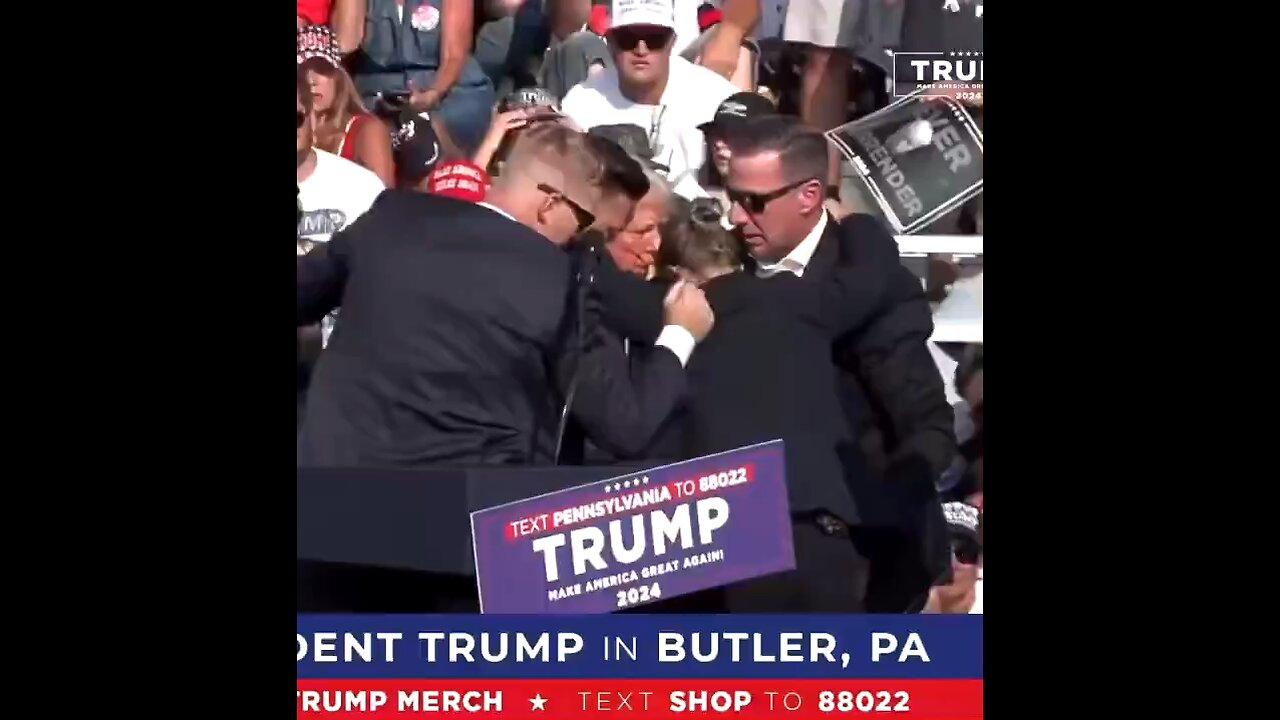 🚨BREAKING: President Trump raises his fist as blood covers his face!