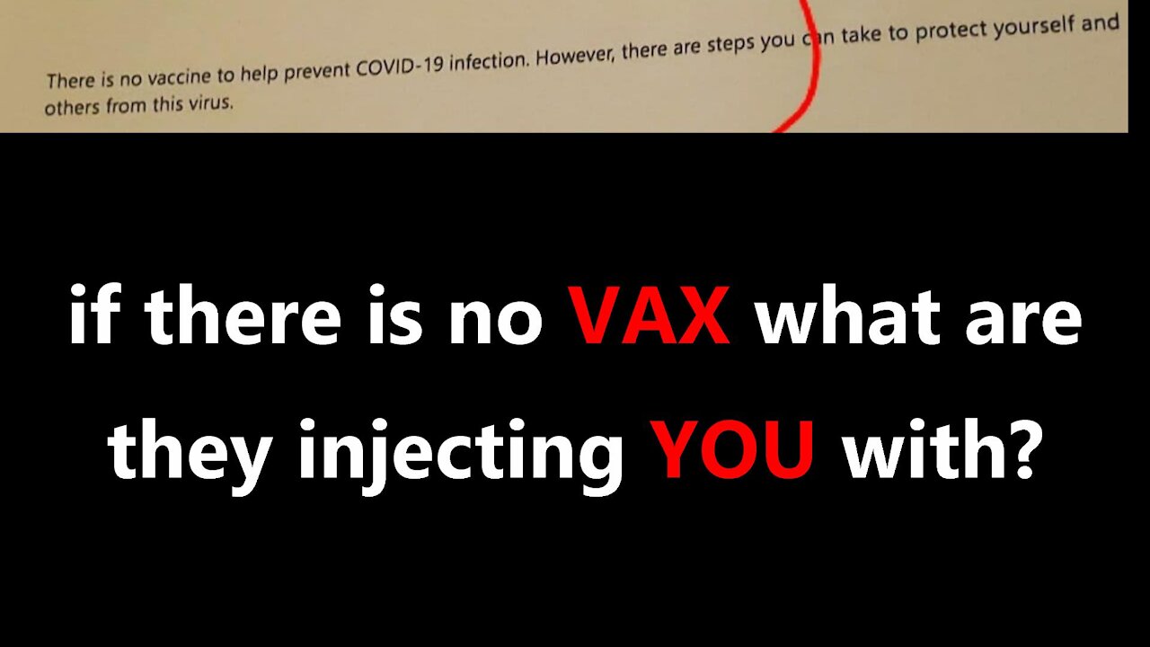 …if there is no VAX what are they injecting YOU with?