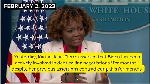 Karine Jean-Pierre asserted that Biden has been actively involved in debt ceiling negotiations