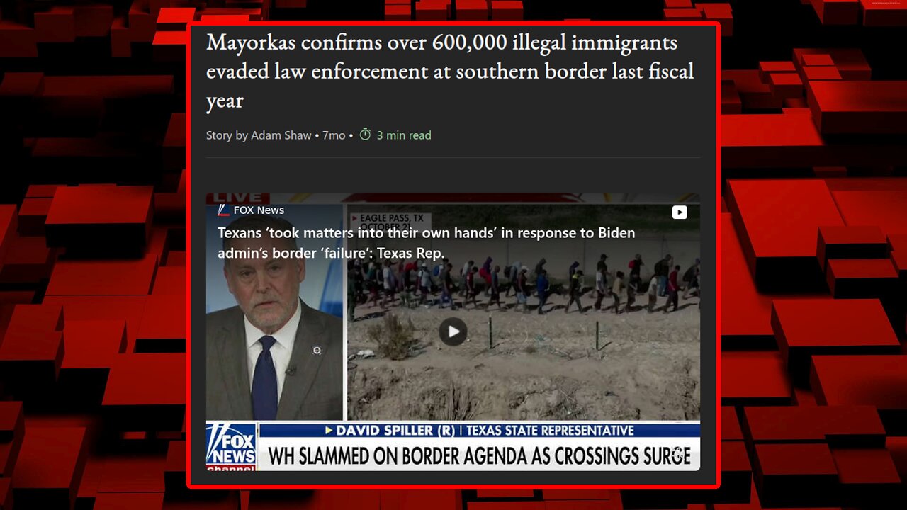 DHS Sec Amits Over 600K Illegals Evaded Border Patrol in 2023