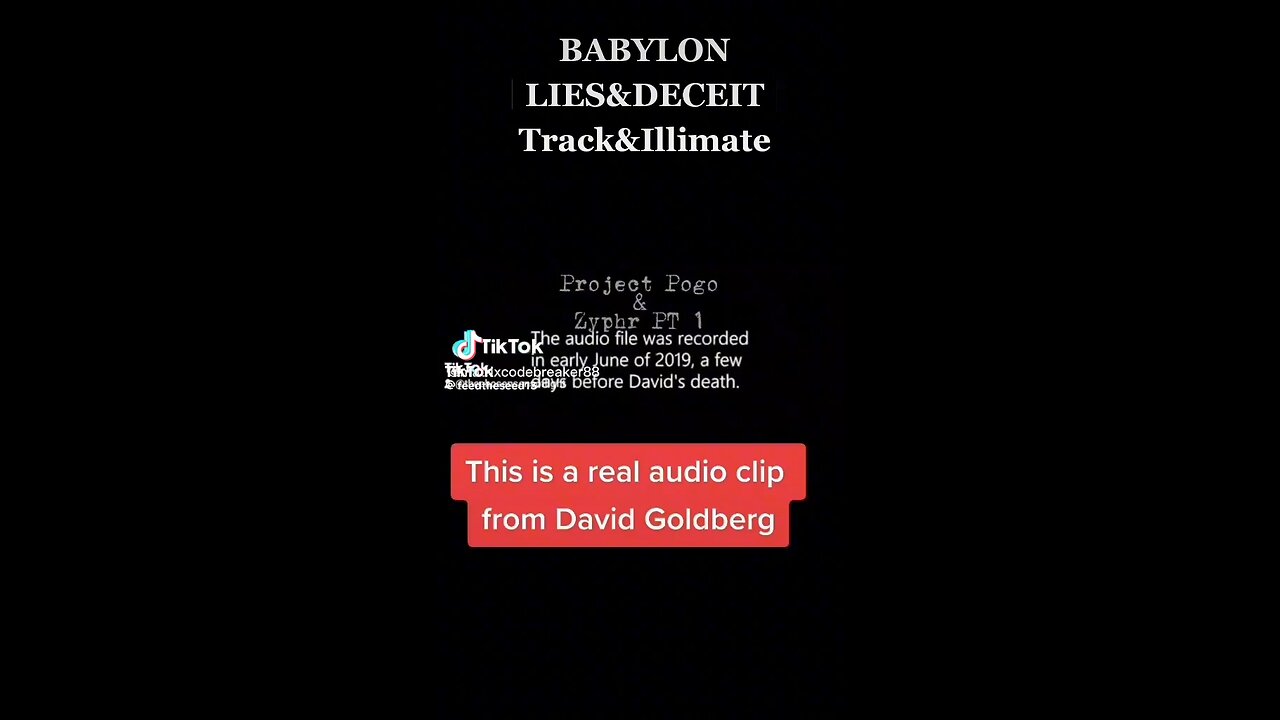 David Goldberg Audio Clip