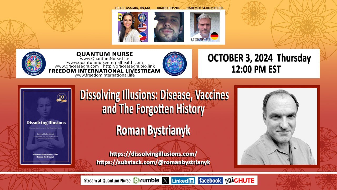 Featured Guest: Roman Bystrianyk -Dissolving Illusions: Disease, Vaccines & The Forgotten History - w/ Special Guest Host - Drago Bosnic