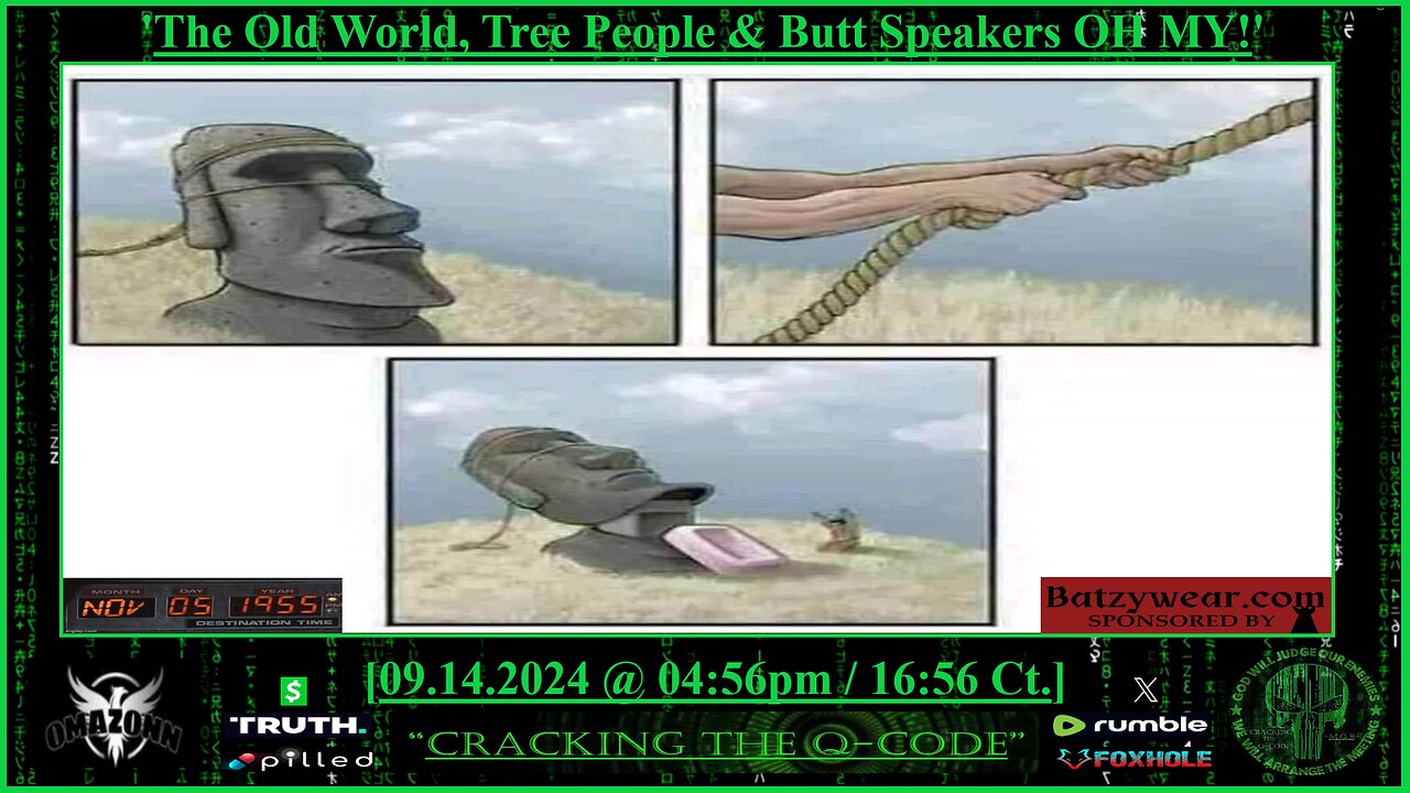 "CRACKING THE Q-CODE" - 'The Old World, Tree People & Butt Speakers OH MY!'