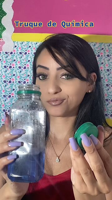 Truque de química com água na garrafa
