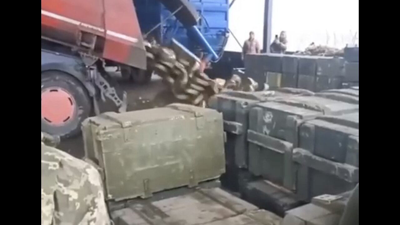 This is unloading of anti-tank mines looks like