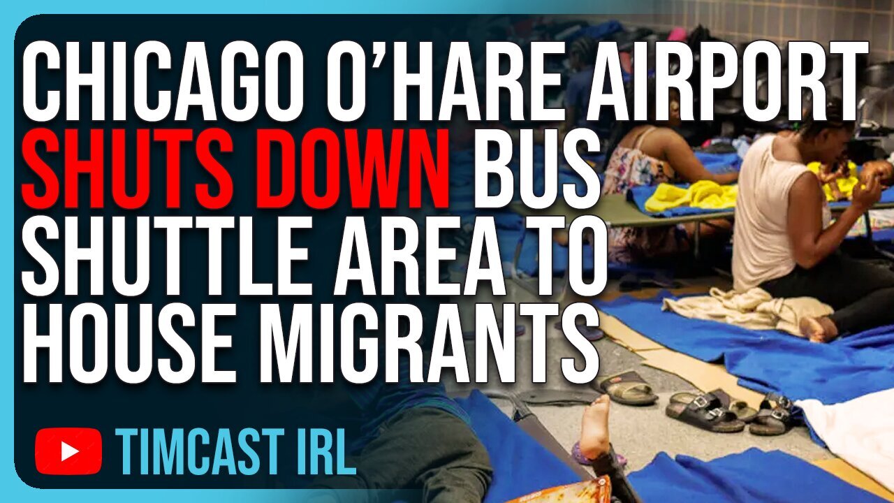 Chicago Airport SHUTS DOWN Bus Shuttle Area To House Migrants, Illegal Immigration Is OUT OF CONTROL