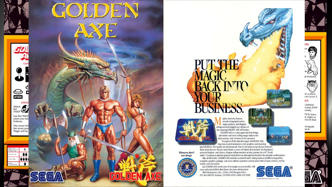 Golden Axe (Arcade) Stage 2 - Turtle Village (Ax Battler)