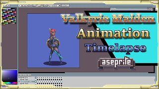 Pixel Art Animation Timelapse: Valkyrie Maiden Rohildr