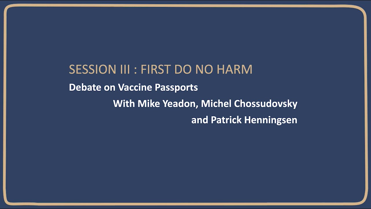 Debate on Vaccine Passports with Dr Mike Yeadon, Michel Chossudovsky and Patrick Henningsen 30/07/21