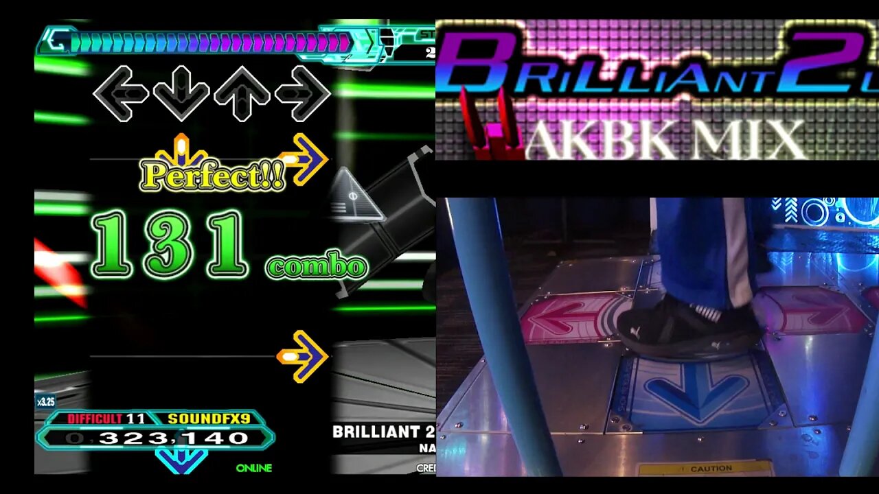 BRILLIANT 2U (AKBK MIX) - DIFFICULT - AA#424 (Full Combo) on Dance Dance Revolution A20 PLUS (AC,US)