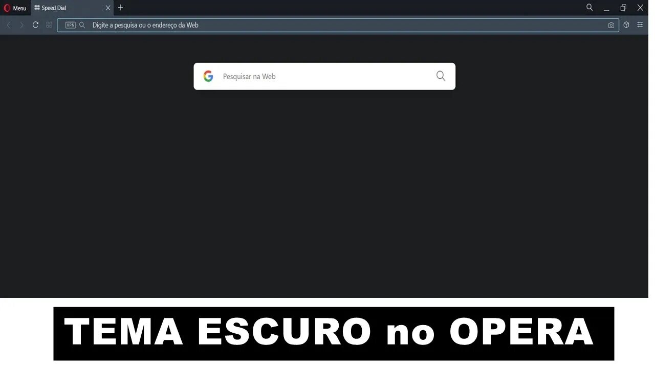 Ativar TEMA ESCURO no OPERA