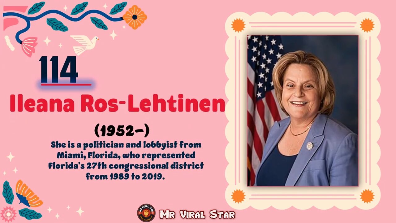 Ileana Ros-Lehtinen (1952-)| TOP 150 Women That CHANGED THE WORLD | Short Biography