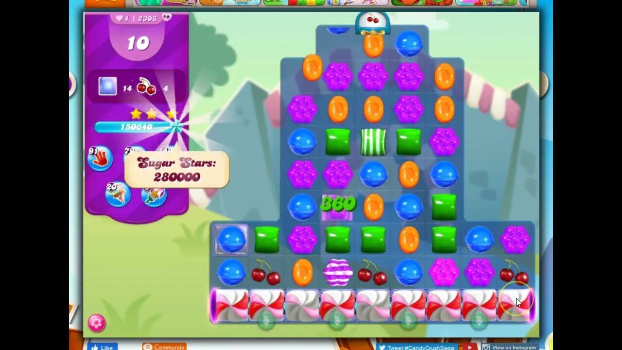 Candy Crush Level 2306 Talkthrough, 15 Moves 0 Boosters