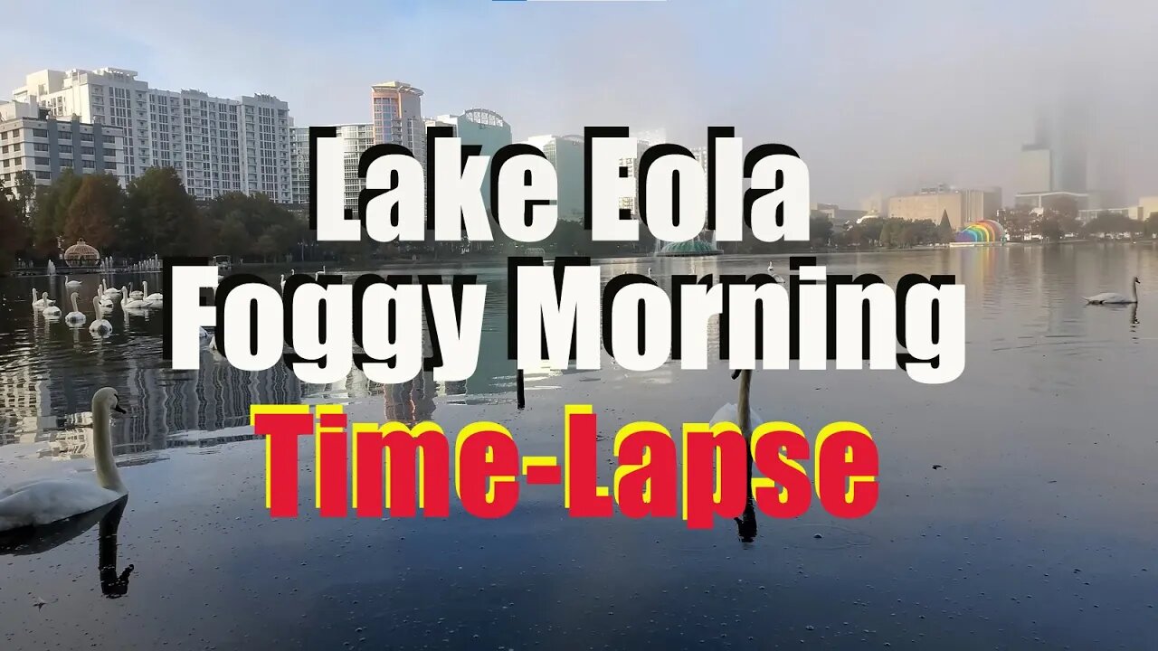 Foggy morning time-lapse at Lake Eola - Winter 2021