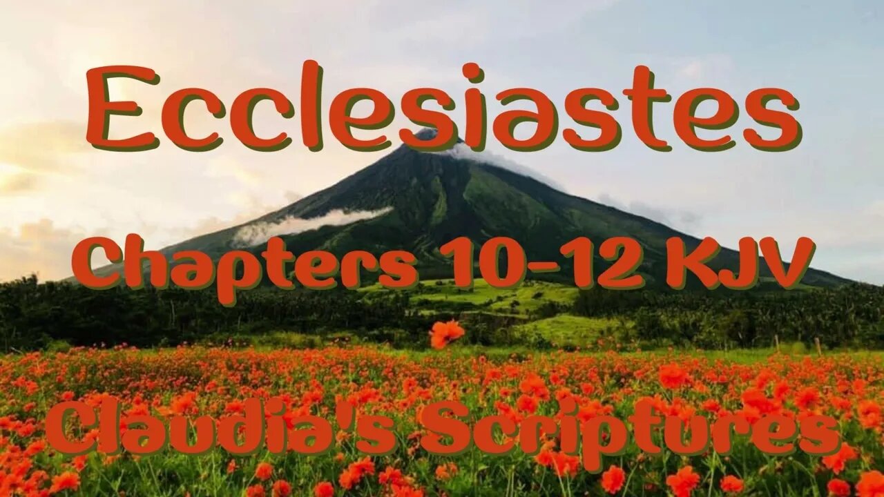 The Bible Series Bible Book Ecclesiastes Chapters 10-12 Audio