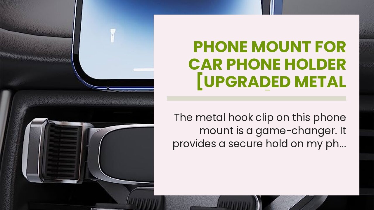 Phone Mount for Car Phone Holder [Upgraded Metal Hook Clip] Gravity Phone Holder Car Mount for...