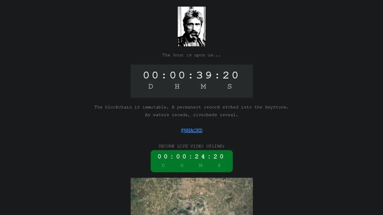 $WHACKD Countdown ends? McAfee DUMP Britbonglogpost.com What's in the Box?