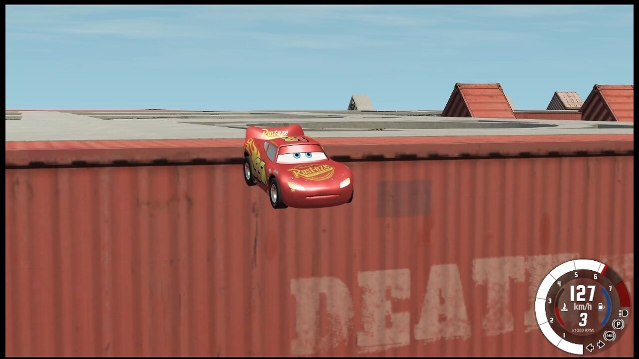 Crash Lightning McQueen car in Stairs #3 🎮 BeamNG drive Game 💥 CAR crash 🚙