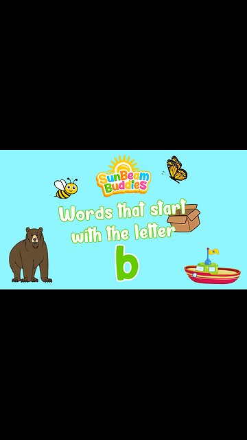 Learning words for kids 🐝 Words that start with the letter "b"