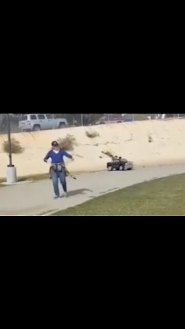 Micro-Tyrant Karen Rages at Kids Driving a Toy Car "Without a License"