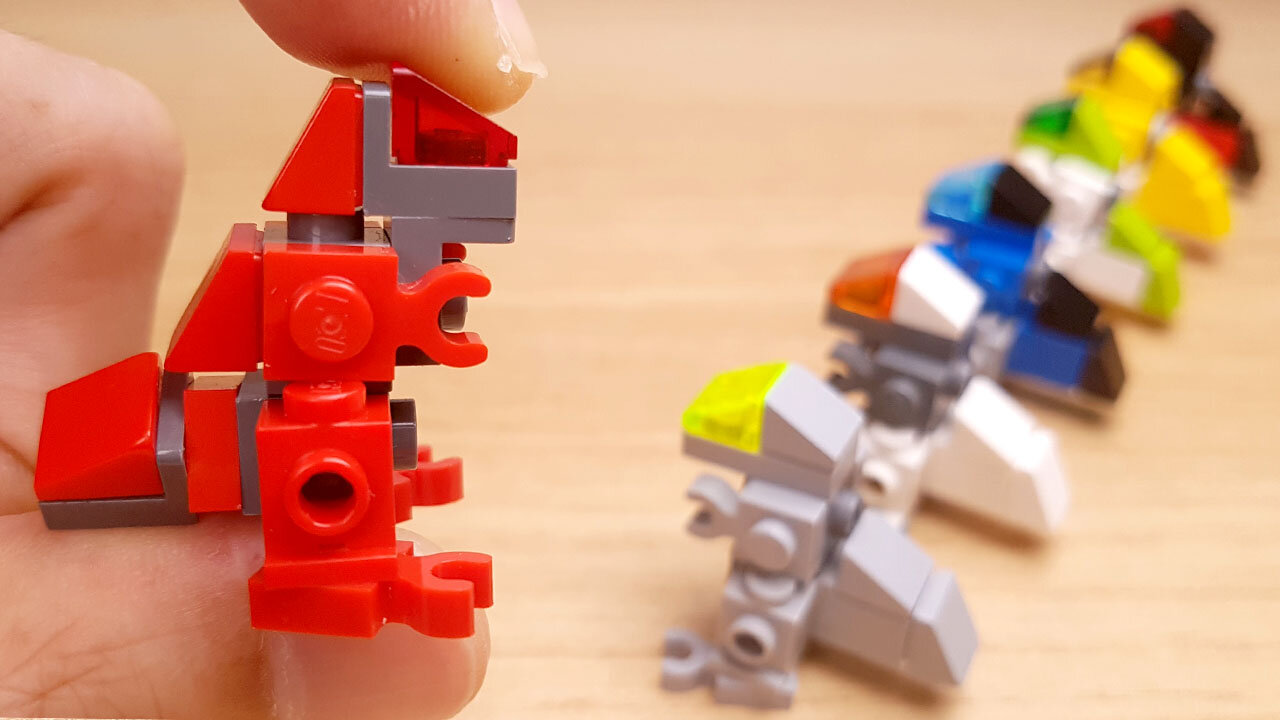 T-rex mini LEGO mech MOC tutorial & stop motion animation