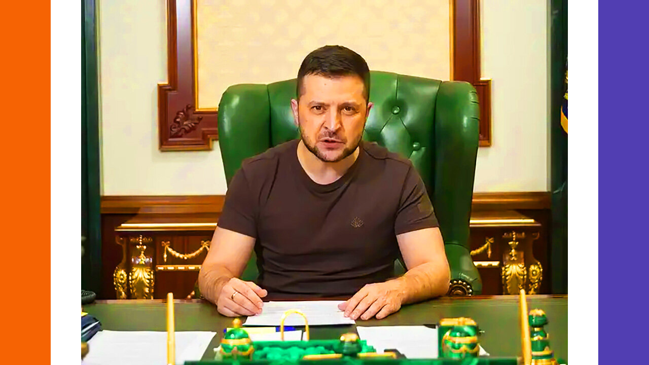 Zelensky Is Clearly Using A Green Screen