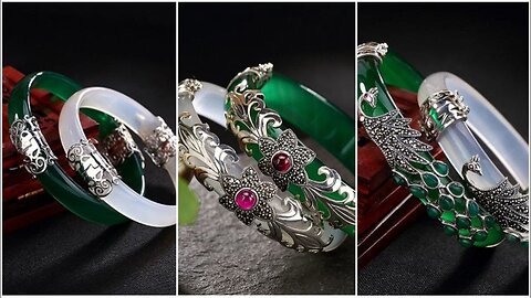 Silver Jade kada Designs !! Latest Silver kada Designs 2022!