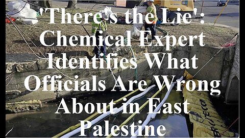 'There's the Lie': Chemical Expert Identifies What Officials Are Wrong About in East Palestine 6 min