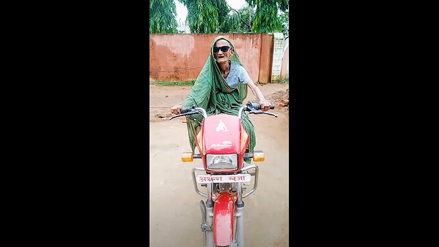 old woman riding bike funny videos