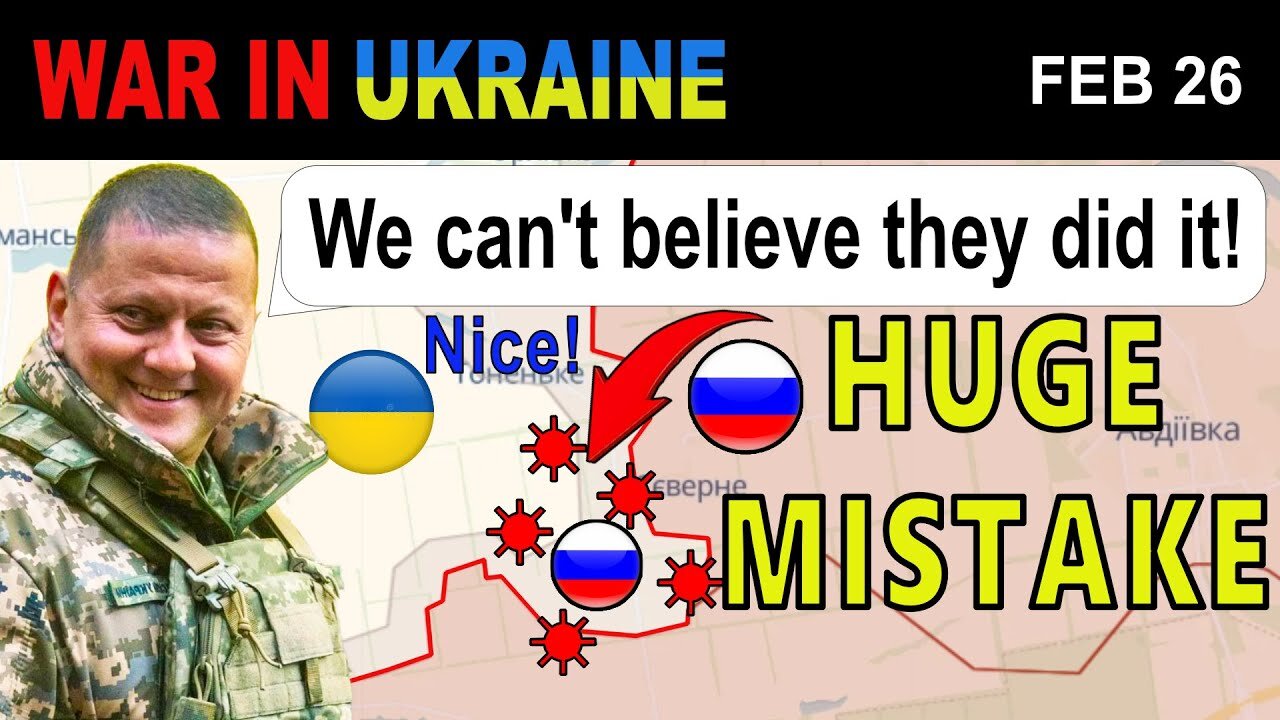 26 Feb- UNBELIEVABLE- Russians MINED THEMSELVES IN THE FIELD & LOST DOZENS OF TANKS, AFVs, AND MEN.