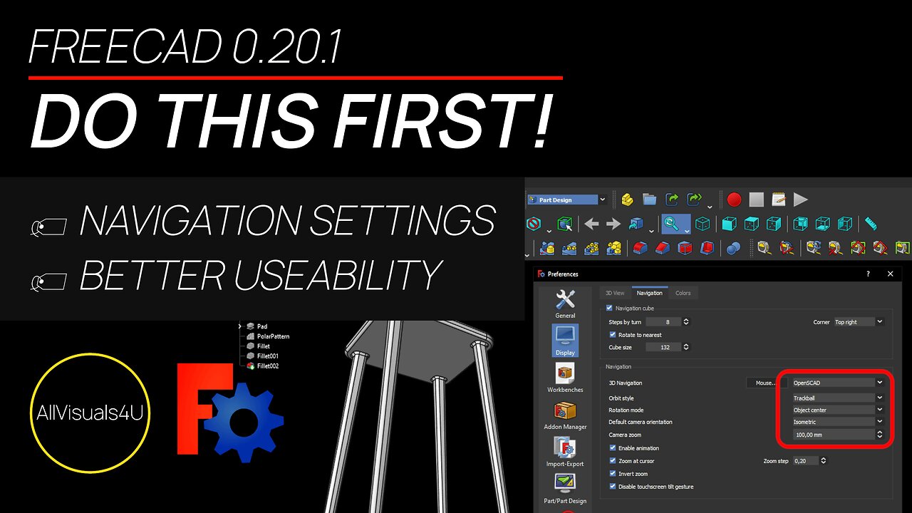 🚨 Change This First In FreeCAD - FreeCAD Mouse Controls - FreeCAD Navigation Tutorial