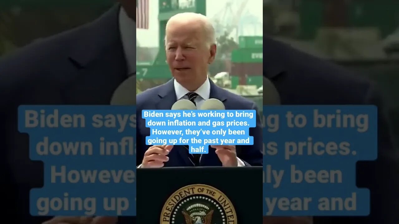Biden claims to be "working to bring down inflation and gas prices"