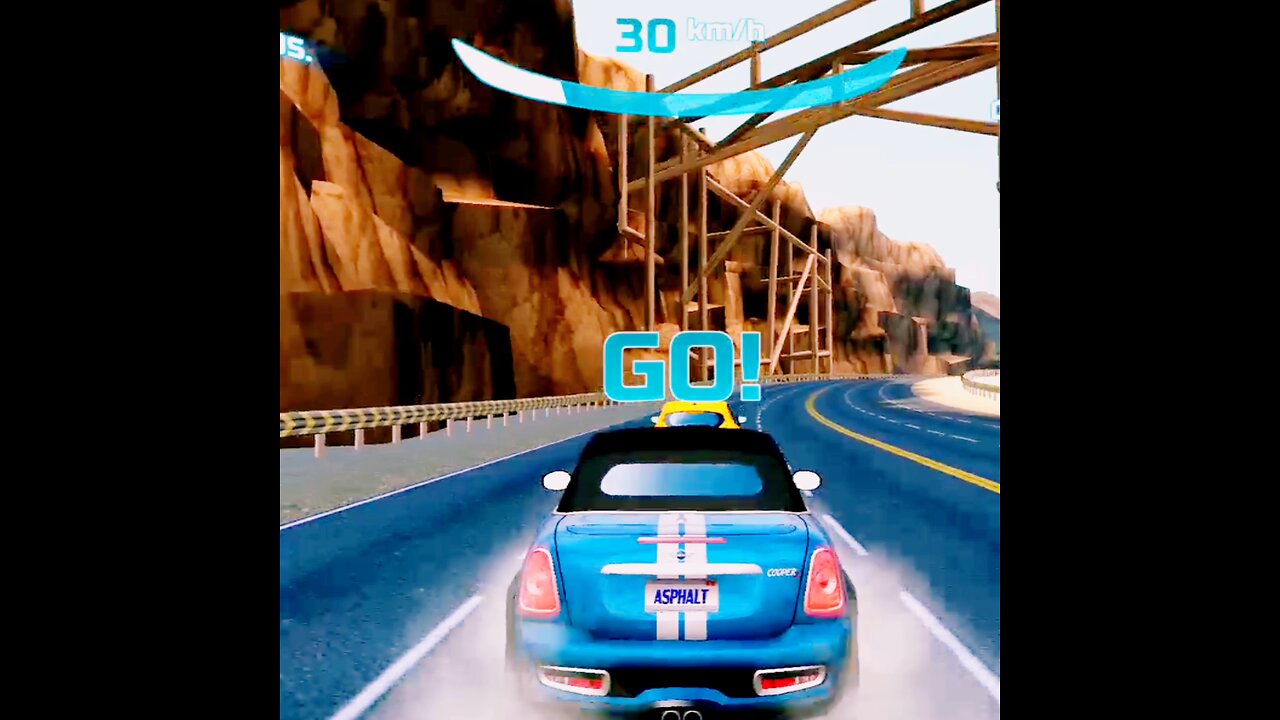 Blue car race hard mode #viral #car #carrace #mountains #stunt #johncena #romanreigns