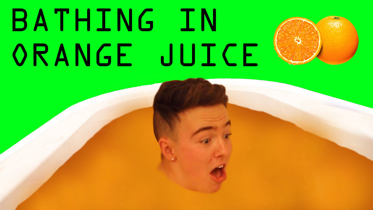 BATHING IN ORANGE JUICE (VOMIT)
