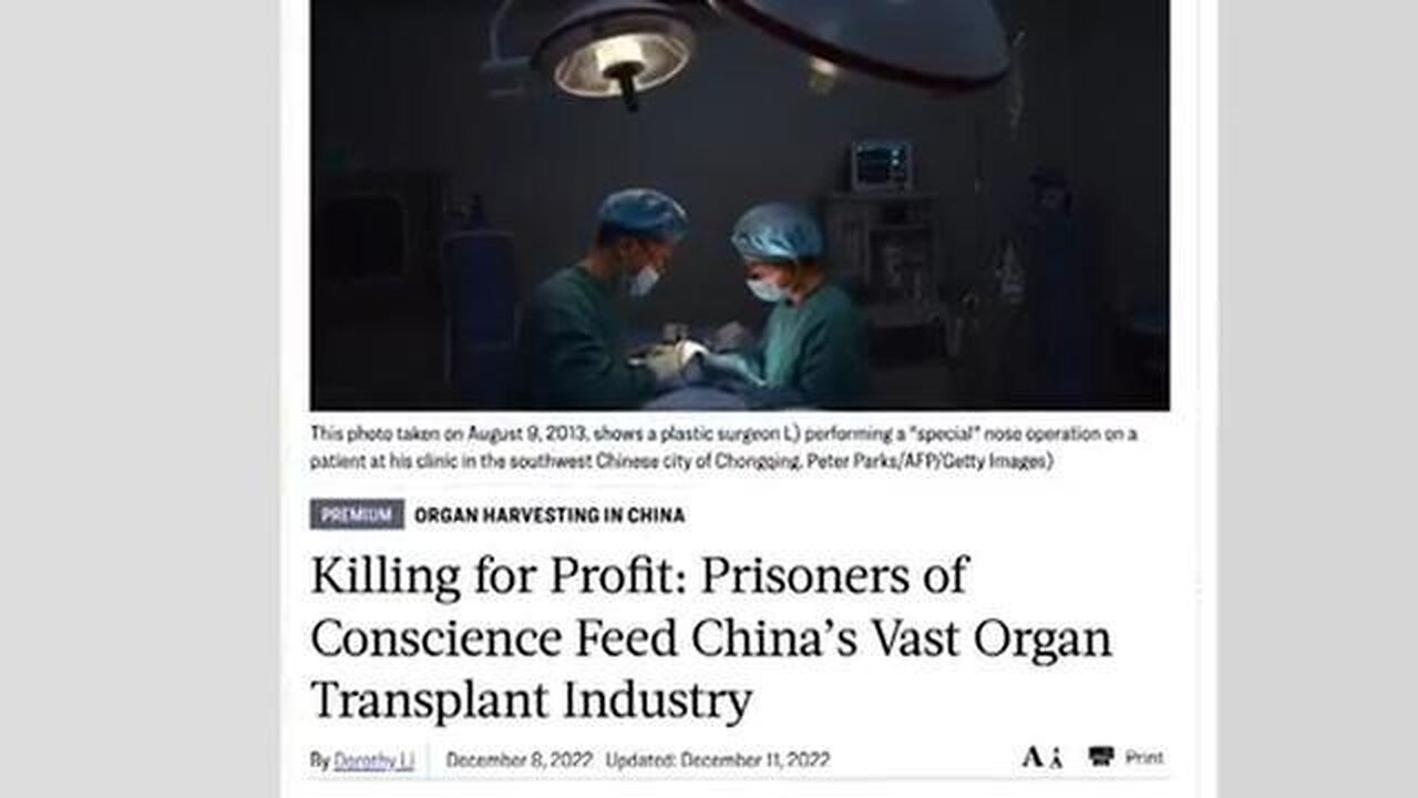 How China’s Operation Rooms Became Execution Grounds: Dr. Torsten Trey - CCP’s Lucrative Organ Trade