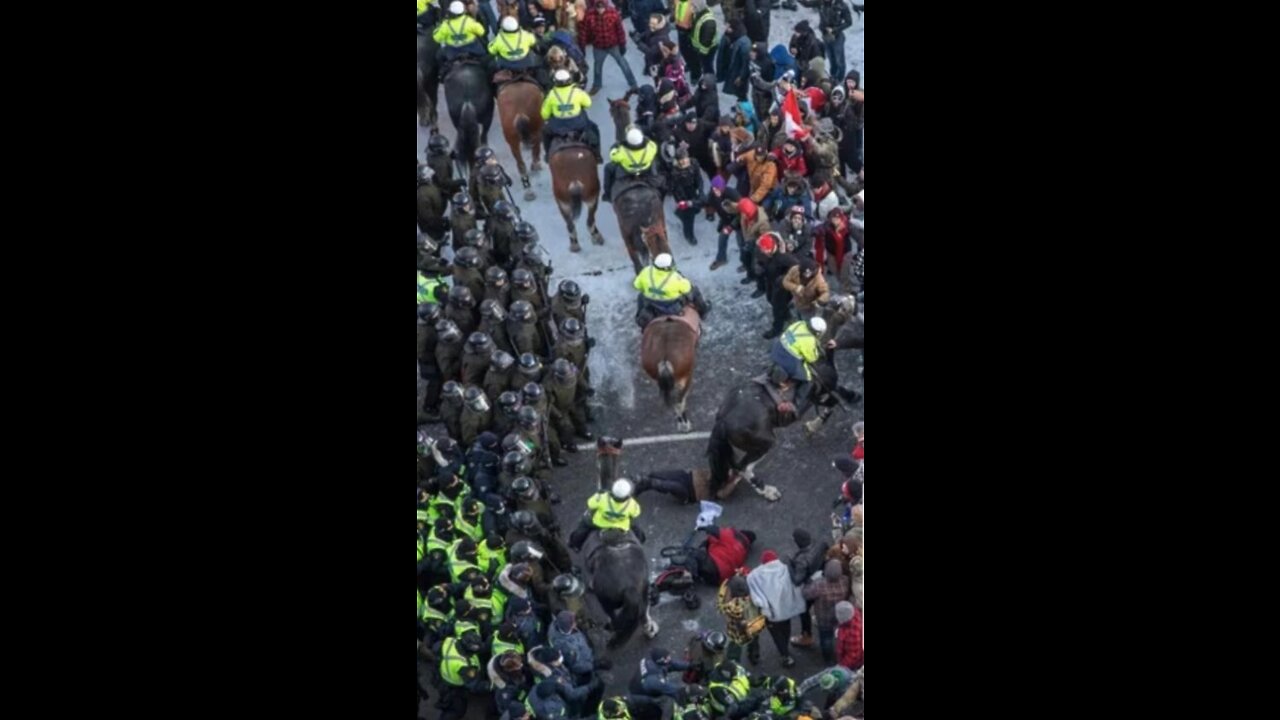 Peaceful protester trampled by Ottawa police