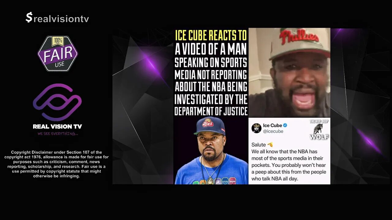 Ice Cube claims NBA is being investigated and not reported by Sports Media