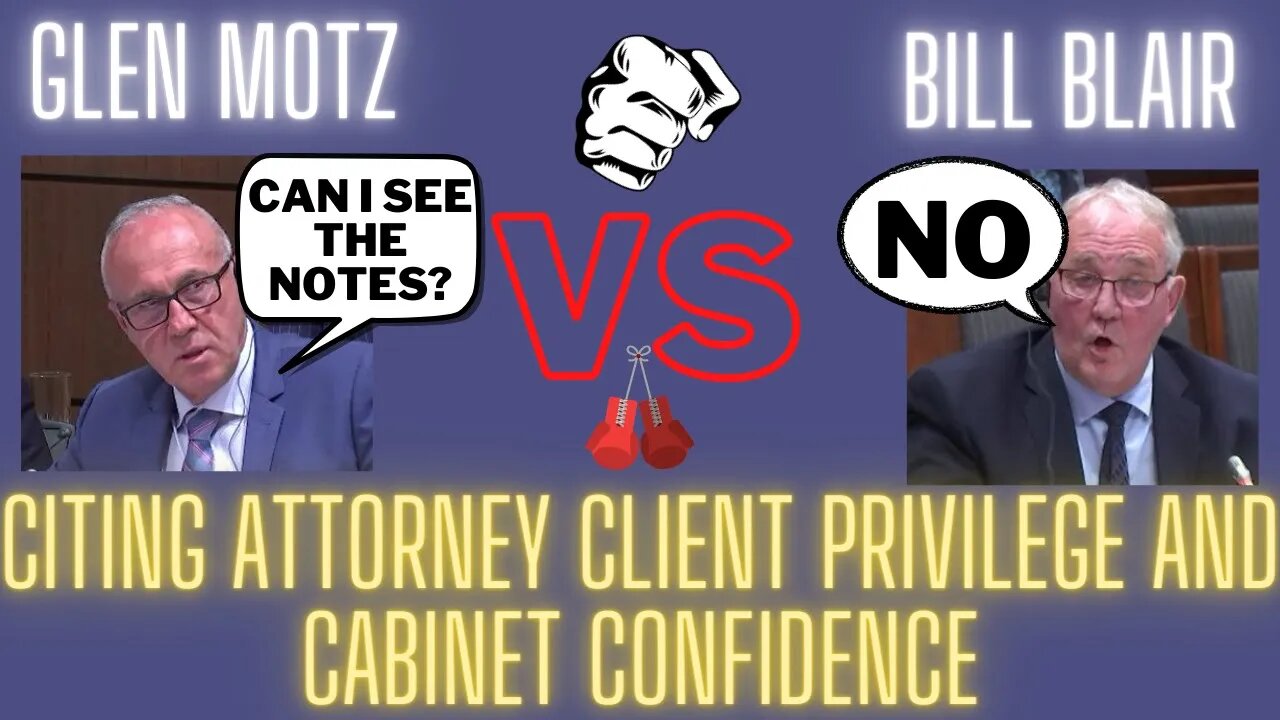 Motz VS Blair answers on the emergency act documents of the meeting cited attorney client privilege.