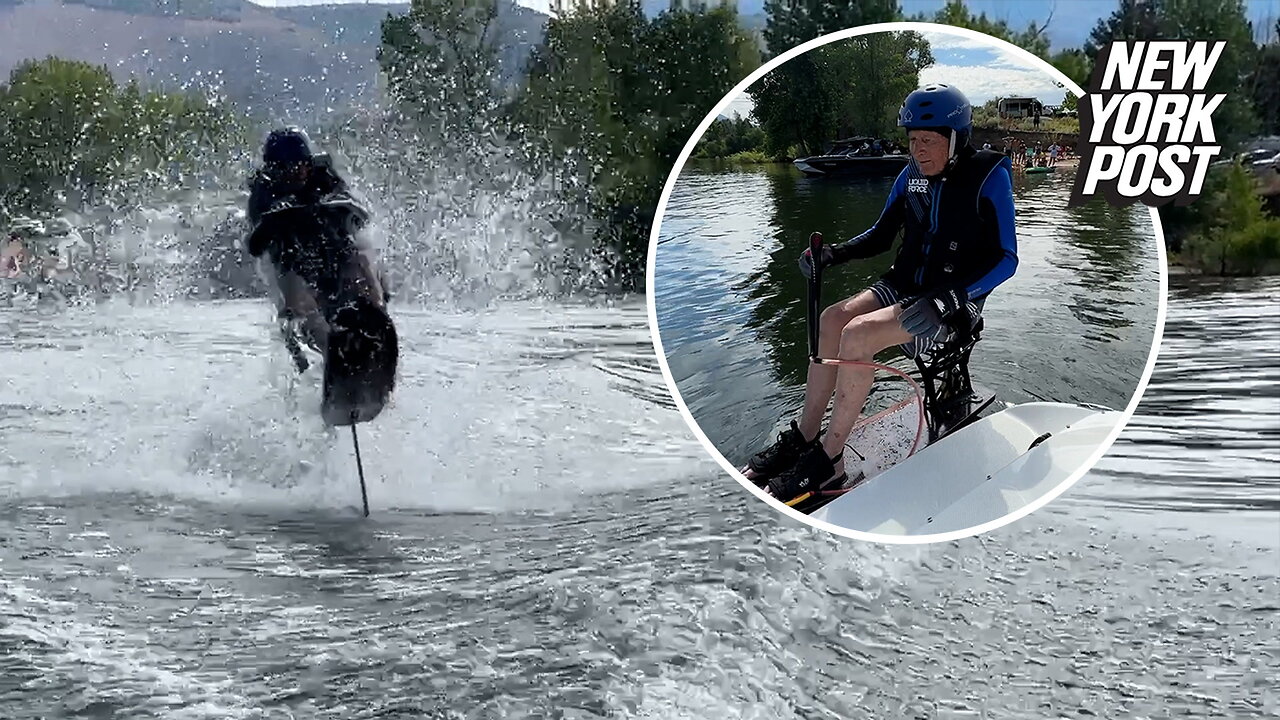 Badass 94-year-old goes waterskiing on an Air Chair