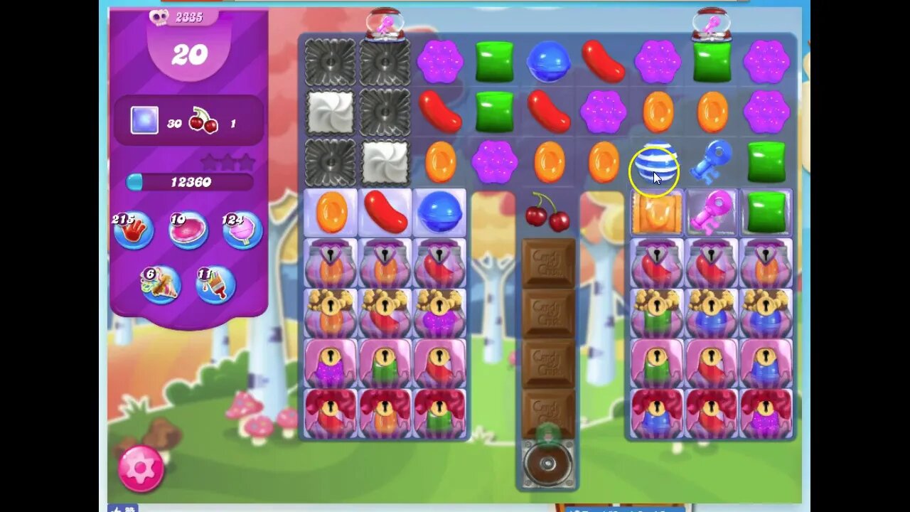 Candy Crush Level 2335 Audio Talkthrough, 1 Star 0 Boosters