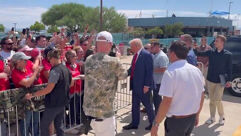 President Trump is wheels down in beautiful ARIZONA