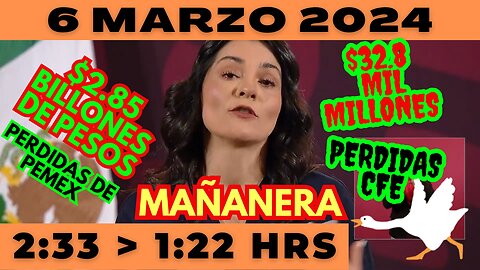 💩🐣👶 AMLITO | Mañanera *Miércoles 06 de marzo 2024* | El gansito veloz 2:33 a 1:22.