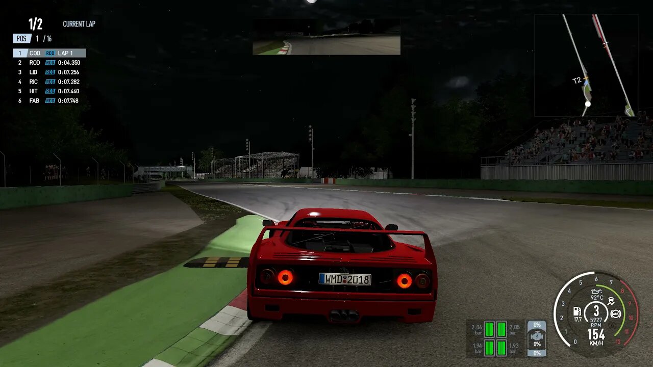 Project CARS 2: Ferrari F40 - 1440p No Commentary