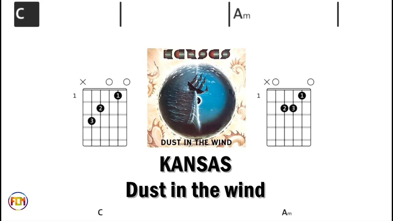 KANSAS Dust in the wind - (Chords & Lyrics like a Karaoke) HD