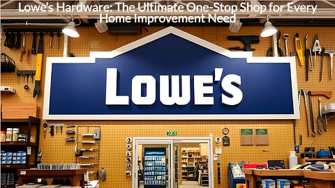 Lowe’s Hardware: The Ultimate One-Stop Shop for Every Home Improvement Need