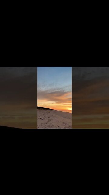Gimbal stabilized shot of a sunset