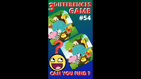3 DIFFERENCES GAME | 54 |#SHORTS