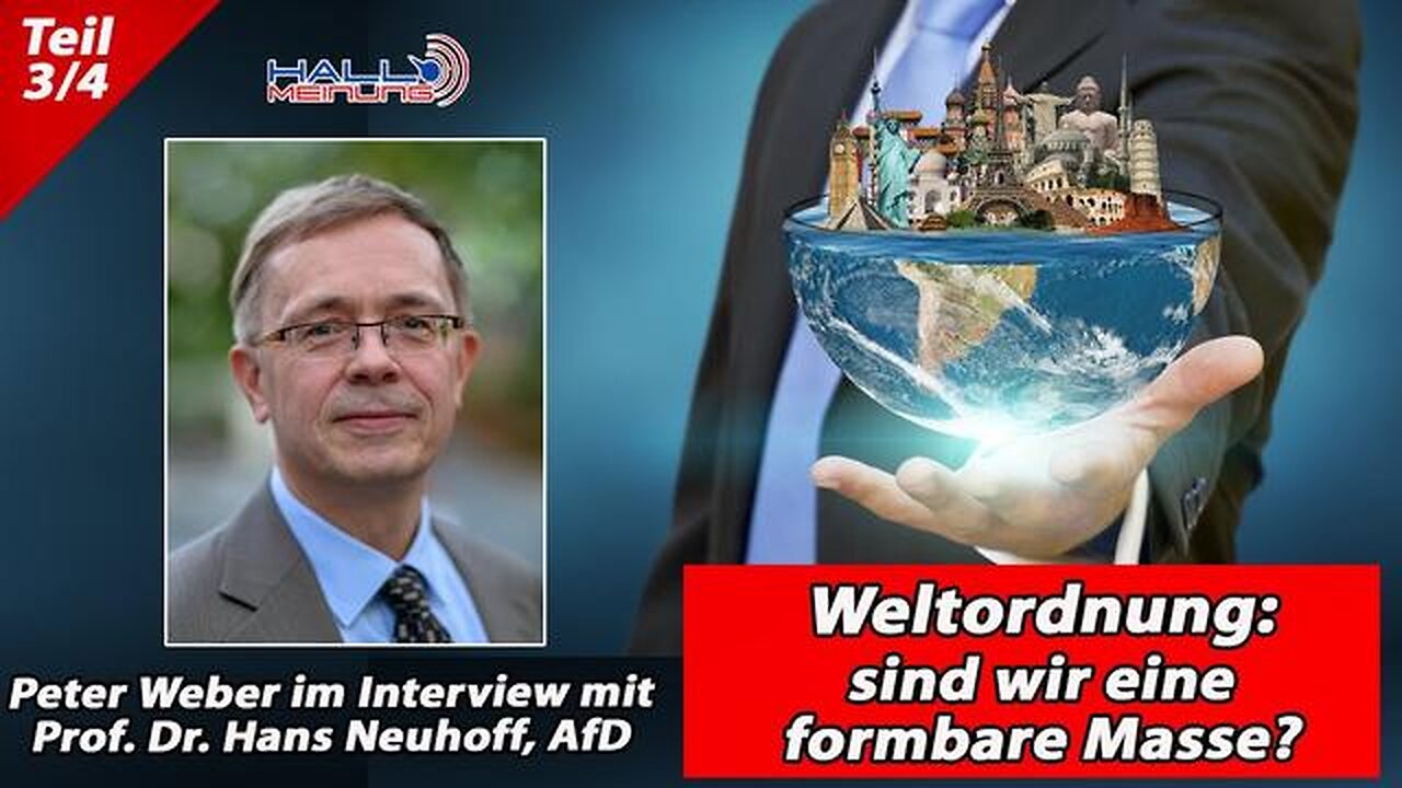 WELTORDNUNG - SIND WIR EINE FORMBARE MASSE?